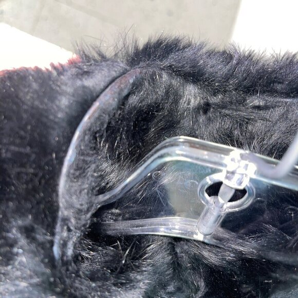 Hilary Radley Womens Vest Size Small Black Full Zip Rabbit Fur Casual - Picture 5 of 9